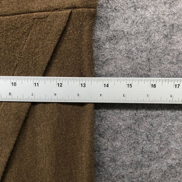 Enza Costa x Intermix Wrap Midi Skirt Womens S/XS Brown Cotton Cashmere - Picture 6 of 8